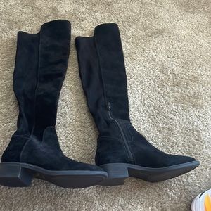 Suede riding boot